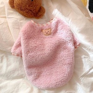 Одежда для домашних животных, утепленная кофта, цвет розовый