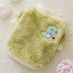 Одежда для домашних животных, утепленная кофта, цвет зеленый