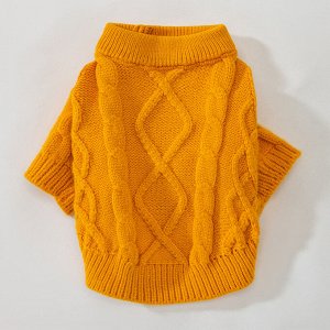 Одежда для домашних животных, свитер, цвет желтый