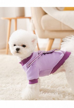 Одежда для домашних животных, теплая кофта с рюкзаком, цвет фиолетовый