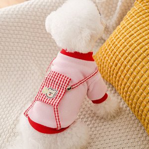 Одежда для домашних животных, теплая кофта с рюкзаком, цвет розовый