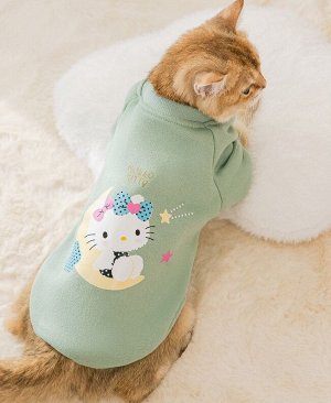 Одежда для домашних животных, теплая кофта, цвет зеленый