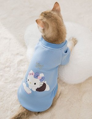 Одежда для домашних животных, теплая кофта, цвет синий