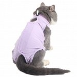 Послеоперационный бандаж для кошек, на липучке, цвет фиолетовый