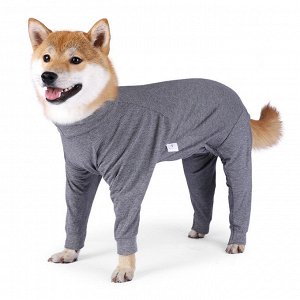Одежда для домашних животных, комбинезон с длинными рукавами, цвет серый, размер XS