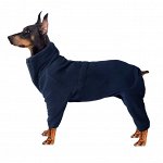 Одежда для домашних животных, теплый комбинезон с длинными рукавами, цвет темно-синий, размер XXL