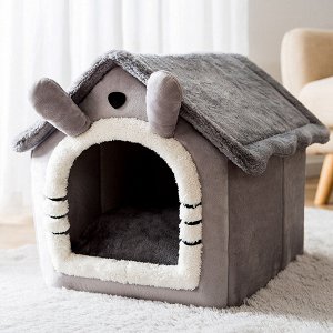Домик-лежак для кошек и собак, цвет серый