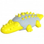 Игрушка грызунок для собак &quot;крокодил&quot;, цвет желтый