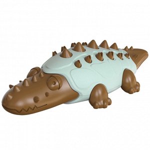 Игрушка для домашних животных, принт "Крокодил", цвет коричневый