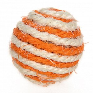Игрушка для домашних животных, мячик, цвет оранжевый/белый