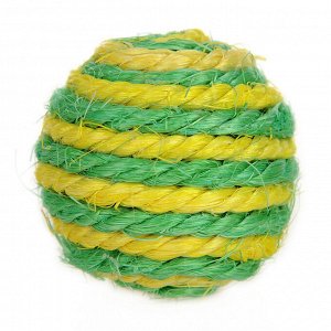 Игрушка для домашних животных, мячик, цвет желтый/зеленый