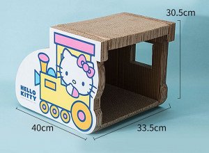 Когтеточка для домашних животных, принт "Hello Kitty", в форме "поезда", маленький размер