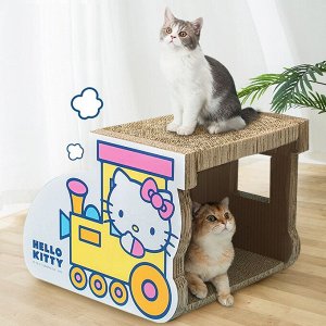 Когтеточка для домашних животных, принт "Hello Kitty", в форме "поезда", большой размер