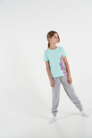 Пижама с брюками для девочки 91196