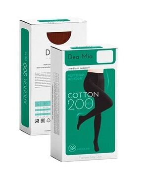 Колготки женские DEA MIA COTTON 200 (хлопковые)