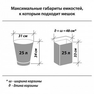 Мешки для мусора биоразлагаемые 35 л, зеленые, рулон 20 шт., ПНД 11 мкм, 50х60 см, ЛЮБАША, 608098