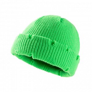 Однотонная шапка унисекс, цвет зеленый