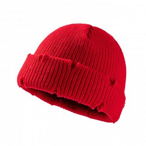 Однотонная шапка унисекс, цвет красный