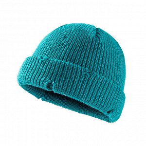 Однотонная шапка унисекс, цвет бирюзовый