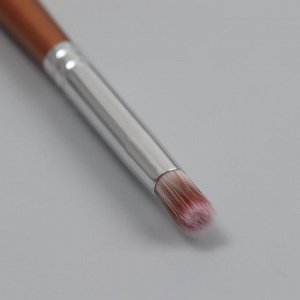 Кисть для дизайна ногтей «Омбре», 15,5 см, ворс 9 ? 6 мм, цвет коричневый
