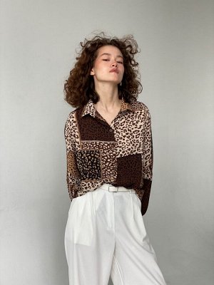 Martichelli Рубашка базовая в коричневых тонах