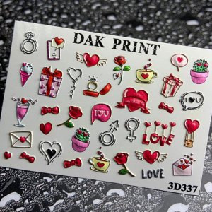 Dak Print - 3D Слайдер-дизайн для ногтей