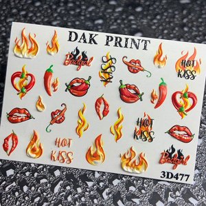Dak Print - 3D Слайдер-дизайн для ногтей