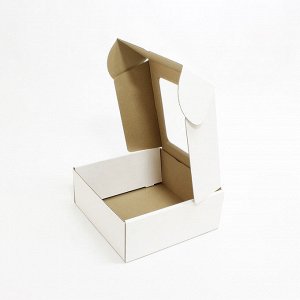 Коробка (5шт) с окном 210*210*90 мм белая