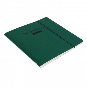 Скетчбук для графики, 190 х 190 мм, «Малевичъ», Graf'Art, 20 листов, 150 г/м?, зелёная обложка
