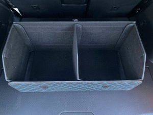 Органайзер Большой Эко Кожа в багажник авто Черный с синей строчкой Akuma LUX