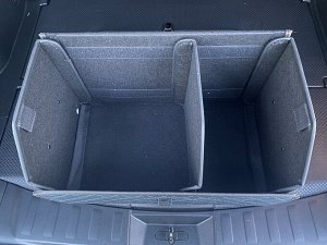 Органайзер Средний Эко Кожа в багажник авто Черный с синей строчкой Akuma LUX