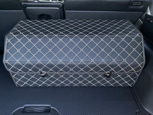 Органайзер Большой Эко Кожа в багажник авто Черный с бежевой строчкой Akuma LUX