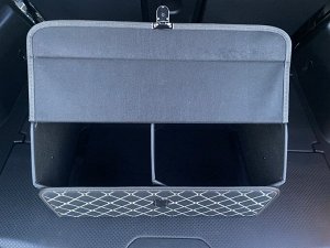 Органайзер Средний Эко Кожа в багажник авто Черный с бежевой строчкой Akuma LUX
