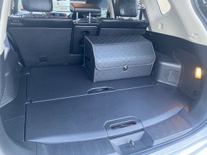 Органайзер Средний Эко Кожа в багажник авто Черный с черной строчкой Akuma LUX