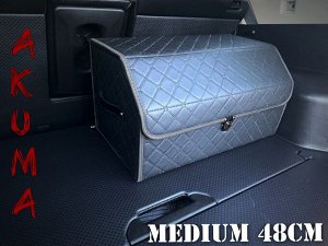 Органайзер Средний Эко Кожа в багажник авто Черный с черной строчкой Akuma LUX