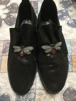 Женские летние туфли оптом/ Кожаные туфли на каждый день со склада в Москве (221 Siyah Simli)