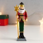 Сувенир полистоун &quot;Дед Мороз-Щелкунчик в красном камзоле&quot; МИКС 11,3х3х3 см