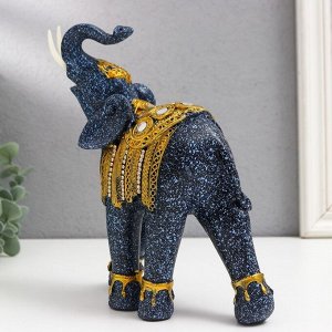 Сувенир полистоун "Синий слон в золотой попоне" в ассортименте 6,5х15х22,5 см