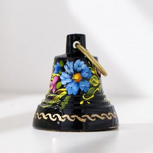 Колокольчик Валдайский "№2. Цветы", расписной, с ушком, d=35 мм