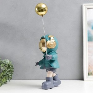 Сувенир "Космонавт с возд.шариком" голуб. 33х25х15 см, с шаром h=58,5 см