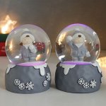 Стеклянный шар свет &quot;Малышка в костюме&quot; МИКС d=6,5 см 9,5х7х7 см