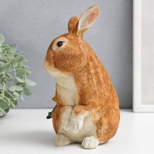Сувенир полистоун "Кролик с подсолнухами" 12х10х20 см