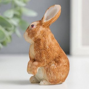 Сувенир полистоун "Рыжий кролик" 4х4х7 см
