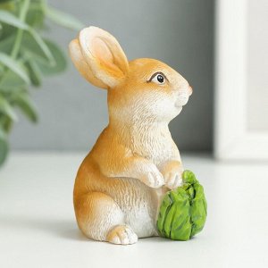 Сувенир полистоун "Кролик с овощем" МИКС 5х3,5х7 см