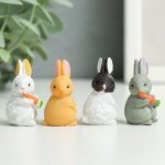 Сувенир полистоун &quot;Зайчишка - кроха&quot; МИКС 2,5х2х3 см