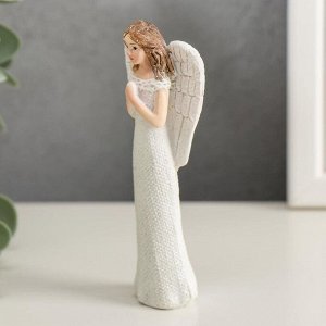 Сувенир полистоун "Ангел-девушка в белоснежном" МИКС 10,5х4,2х2,5 см