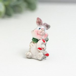 Сувенир полистоун "Новогодний кролик" МИКС 3х1,5х1,5 см