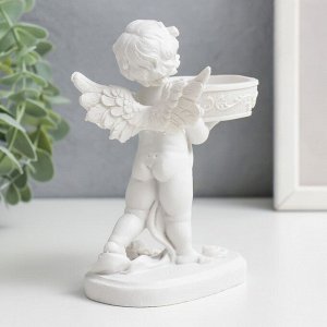 Подсвечник полистоун "Белоснежный ангел" 12,5х10х5,8 см