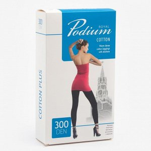 Леггинсы женские Podium Cotton Plus 300 ден, цвет чёрный (nero)