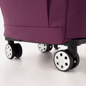 Сумка дорожная на колёсах, сумка на молнии, цвет фиолетовый
